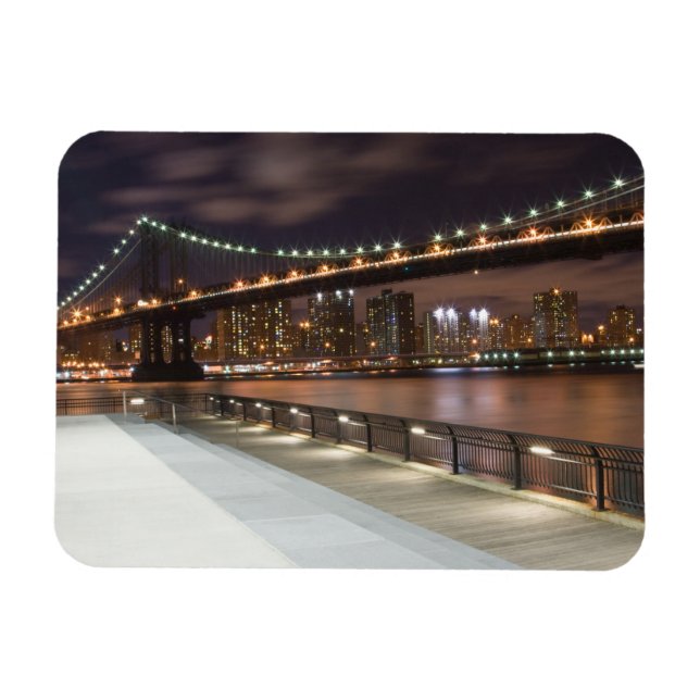Manhattan Bridge and NYC Skyline Magnet (Horizontal)