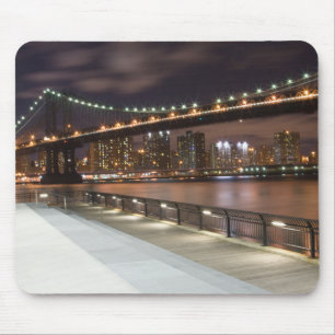 Manhattan Bridge and NYC Skyline Mouse Mat