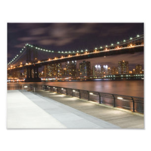 Manhattan Bridge and NYC Skyline Photo Print