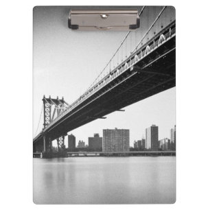 Manhattan Bridge and skyline, New York, US. Clipboard
