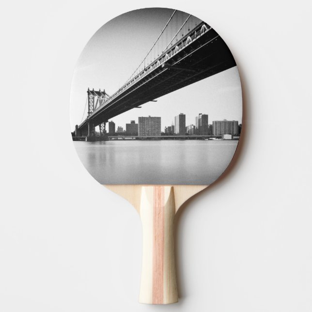Manhattan Bridge and skyline, New York, US. Ping Pong Paddle (Front)