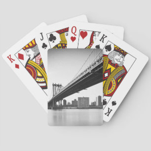 Manhattan Bridge and skyline, New York, US. Playing Cards