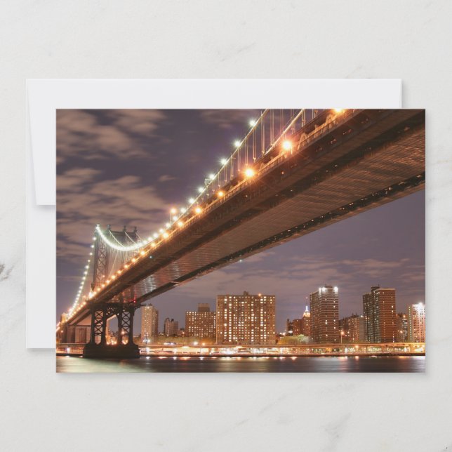 Manhattan Bridge At Night, New York City (Front)