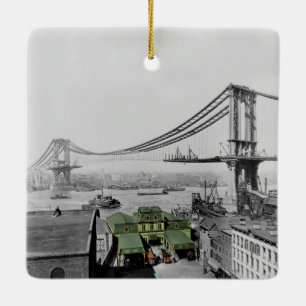 Manhattan Bridge Catharine Ferry New York Ceramic Ornament