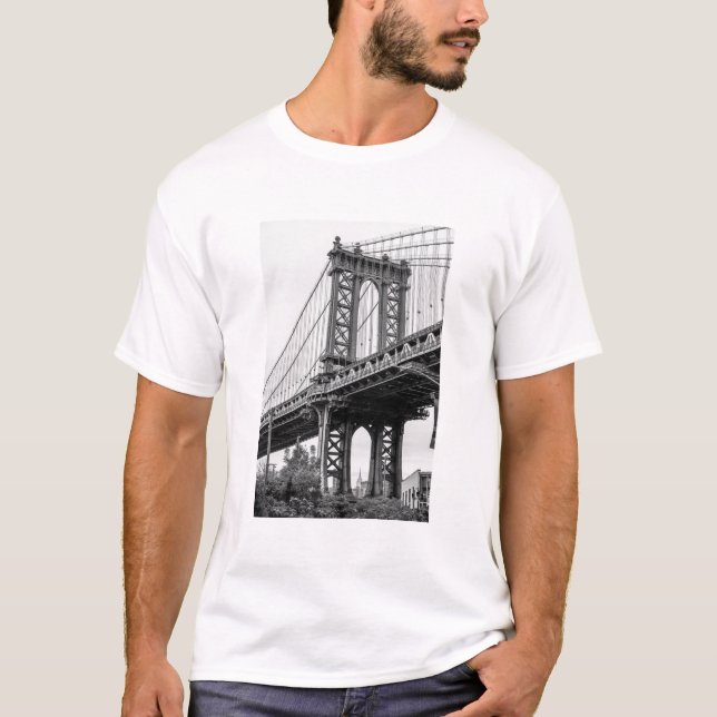 Manhattan Bridge in Black & White T-Shirt (Front)