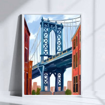 Manhattan Bridge New York City Painting