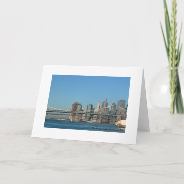 Manhattan Bridge New York, NY. Card (Front)