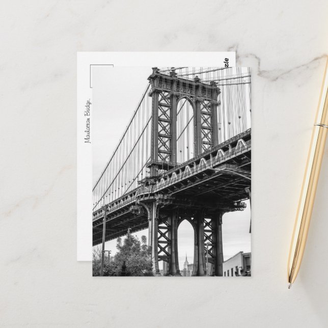 Manhattan Bridge  Postcard (Front/Back In Situ)