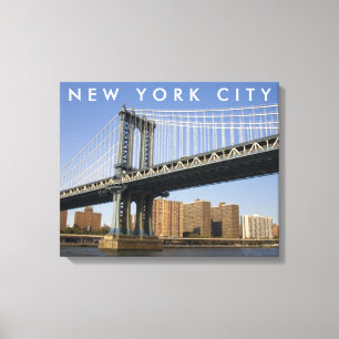 Manhattan Bridge the East River New York City Canvas Print