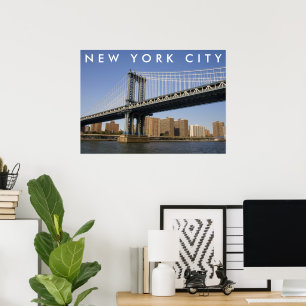 Manhattan Bridge the East River   New York City Poster