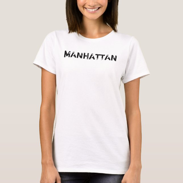 Manhattan Classic Elegant Nyc New York City Basic T-Shirt (Front)