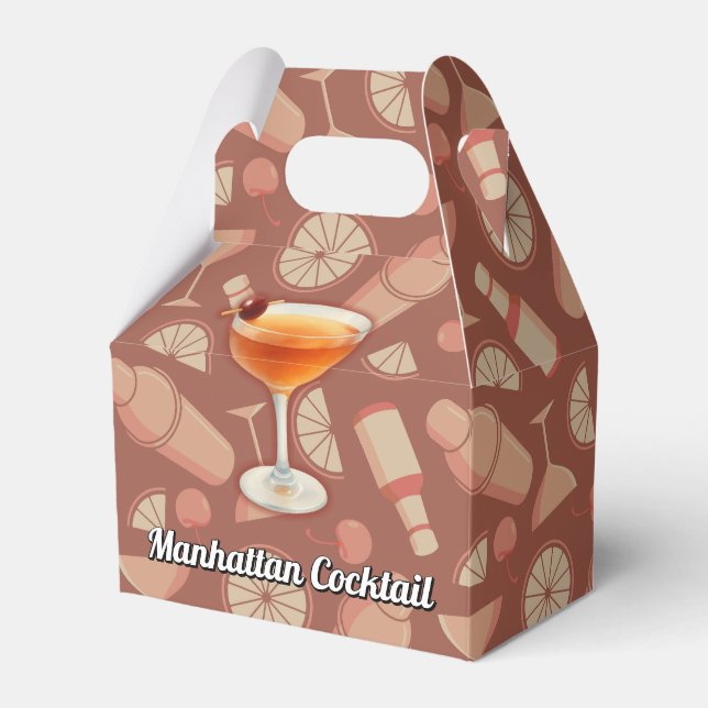 Manhattan Cocktail Favour Box (Front Side)