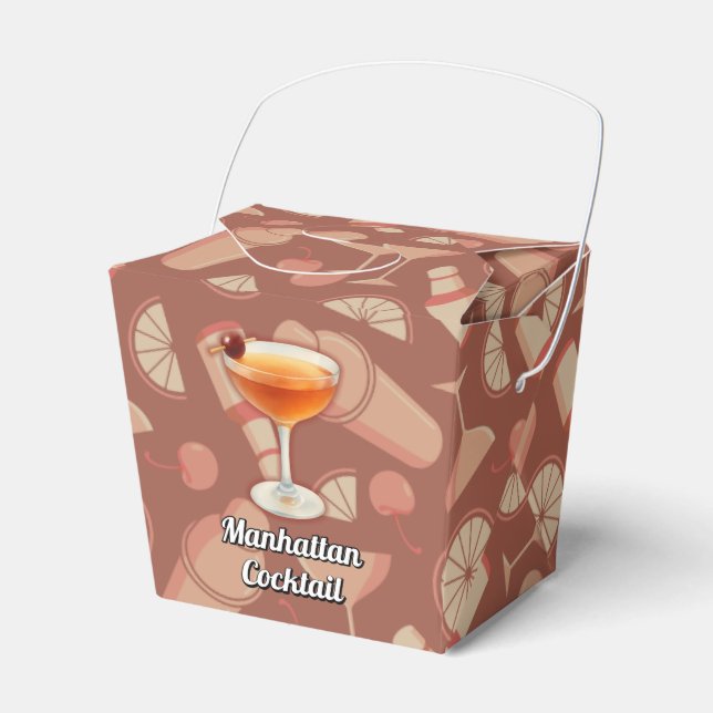 Manhattan Cocktail Favour Box (Front Side)