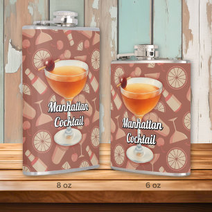 Manhattan Cocktail Hip Flask