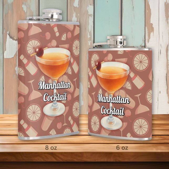 Manhattan Cocktail Hip Flask (Creator Uploaded)