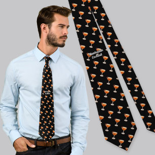 Manhattan Cocktail Pattern Tie