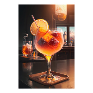 Manhattan cocktail photo print
