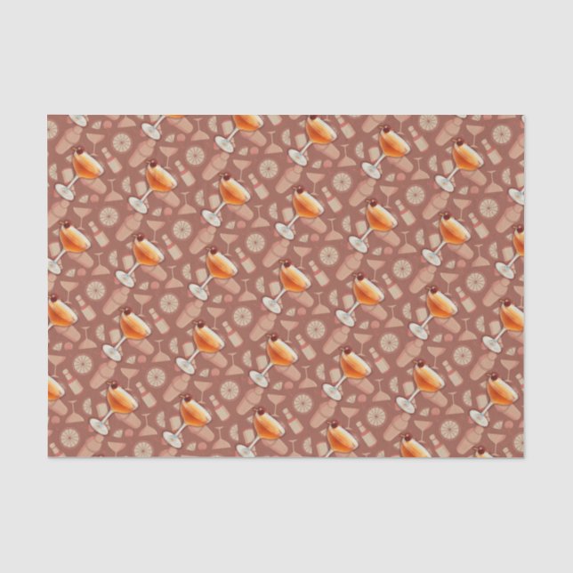 Manhattan Cocktail Tissue Paper (Front)