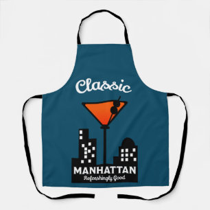 Manhattan Cocktail Wall Art Apron