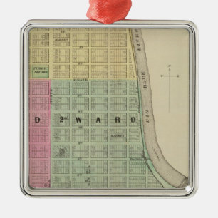 Manhattan, Coronado, Towanda, Kansas Metal Tree Decoration