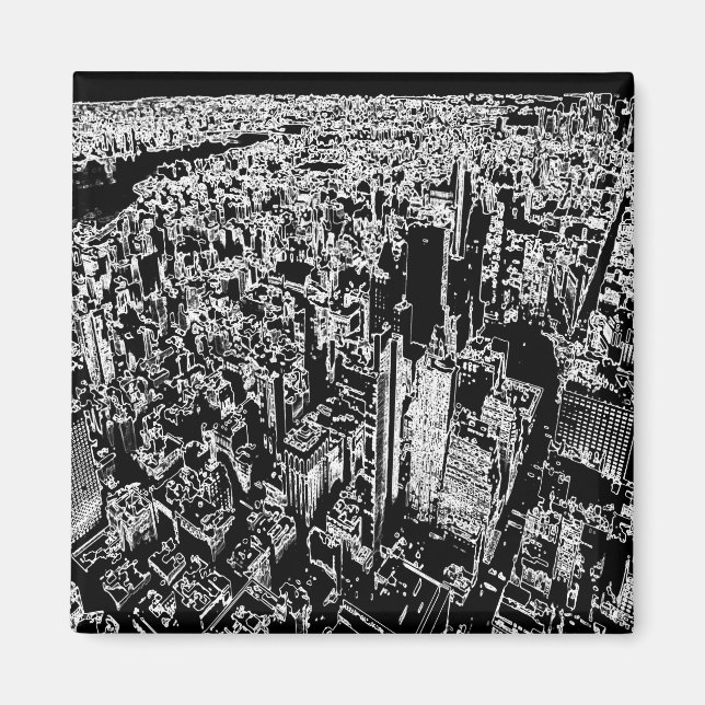 Manhattan designed magnet (Front)