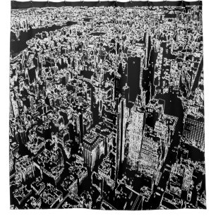 Manhattan designed shower curtain