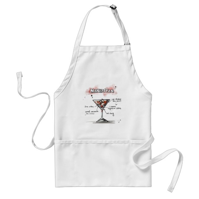 Manhattan Drink Recipe Design Standard Apron (Front)