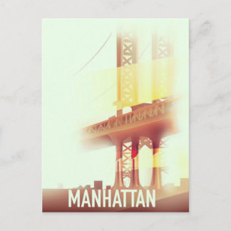 Manhattan Evening Postcard
