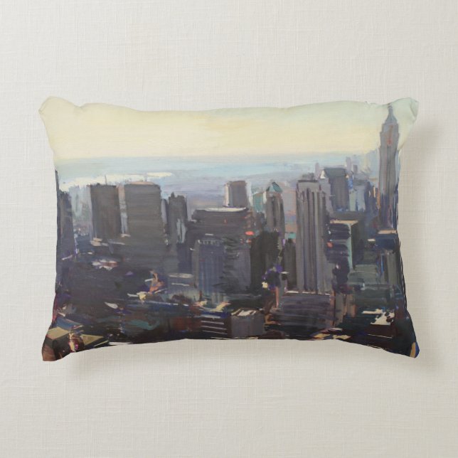Manhattan from the Rockefeller Building 2012 Decorative Cushion (Front)