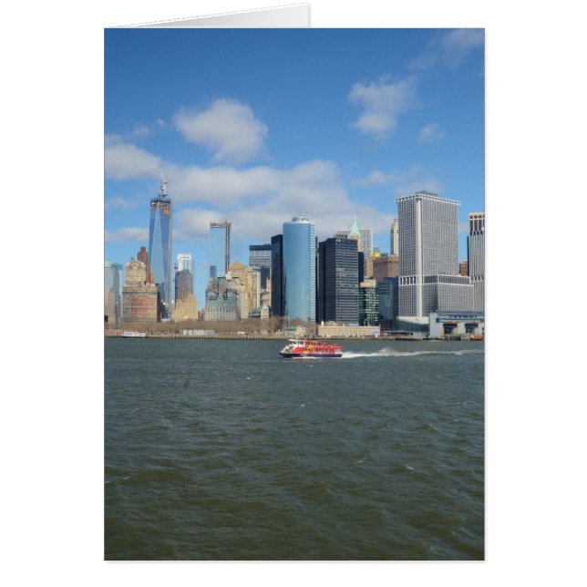 Manhattan in the distance. (Front)