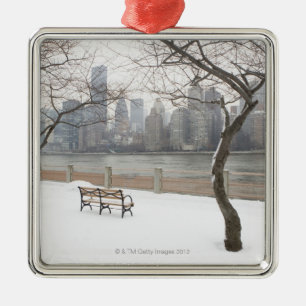 Manhattan in the Winter Metal Tree Decoration