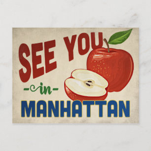 Manhattan Kansas Apple - Vintage Travel Postcard