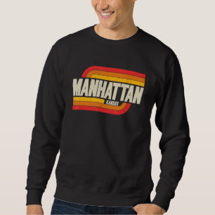 Manhattan Kansas Ks City Vintage Sweatshirt