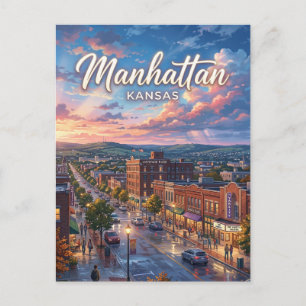 Manhattan Kansas Postcard