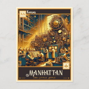 Manhattan, Kansas    Vintage Postcard