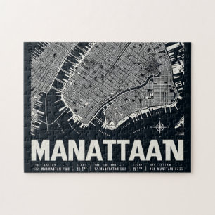 Manhattan Map Illustration Jigsaw Puzzle