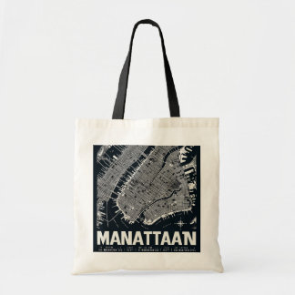 Manhattan Map Illustration  Tote Bag