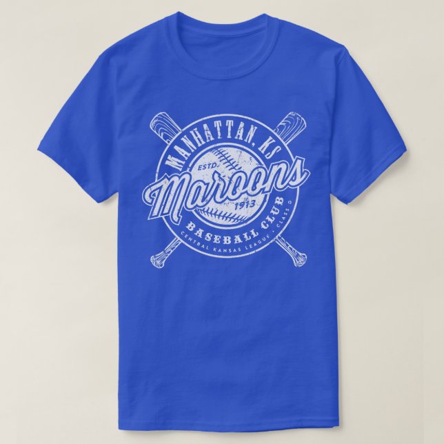 Manhattan Maroons Baseball T-Shirt (Design Front)