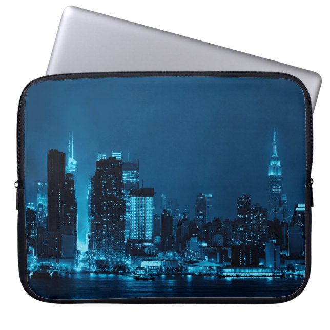 Manhattan midtown skyscrapers and New York City sk Laptop Sleeve (Front)