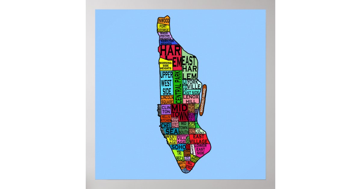 Manhattan Neighborhood Map Pdf Manhattan Neighbourhoods Map Poster | Zazzle.co.uk Manhattan Neighborhood Map Pdf Manhattan Neighbourhoods Map Poster | Zazzle.co.uk