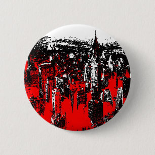Manhattan New York 6 Cm Round Badge