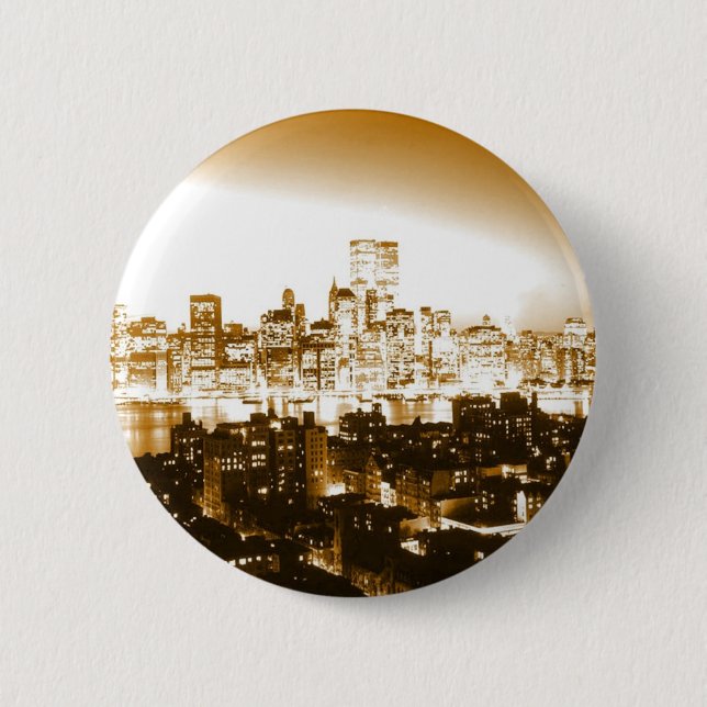 Manhattan New York 6 Cm Round Badge (Front)