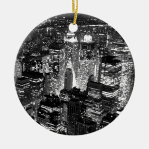 Manhattan New York City Ceramic Tree Decoration
