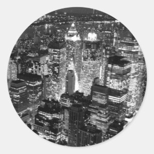 Manhattan New York City Classic Round Sticker