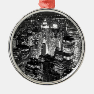 Manhattan New York City Metal Tree Decoration
