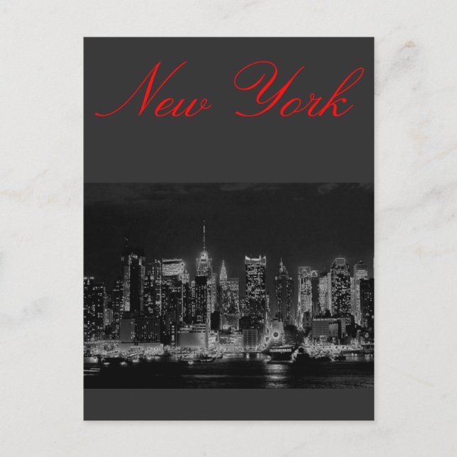 Manhattan New York City Postcard (Front)