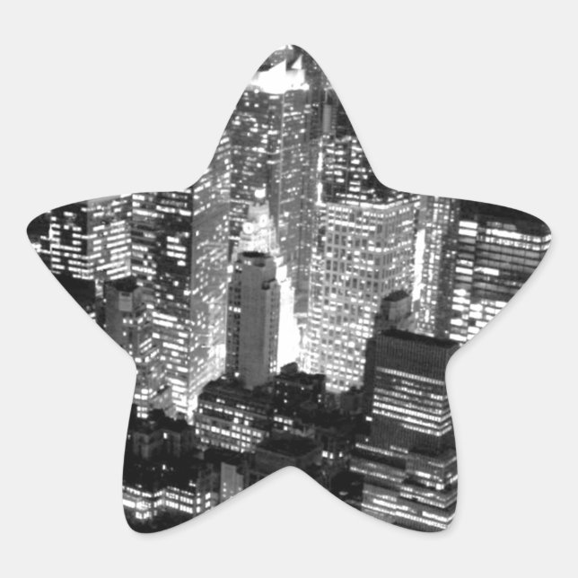 Manhattan New York City Star Sticker (Front)