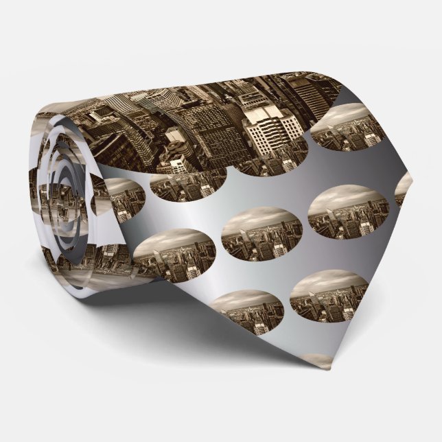Manhattan New York City Tie (Rolled)