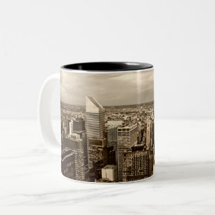 Manhattan New York City Two-Tone Coffee Mug
