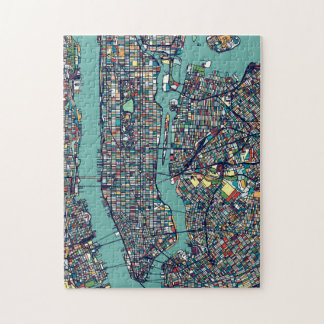 Manhattan New York Map Jigsaw Puzzle
